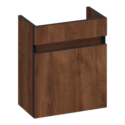 BRAUER Joy Edge fonteinonderkast - 40x45x22cm - met 1 deur greeploos rechtsdraaiend Forest Cacao