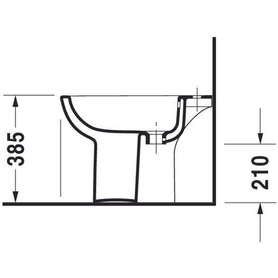 Duravit D Code staand bidet inclusief bevestiging wit