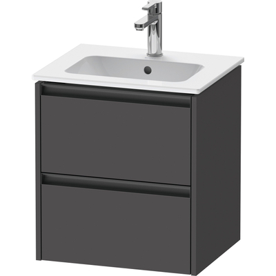 Duravit Ketho.2 wastafelonderkast 51x42x54.9cm geschikt voor 1 waskom Spaanplaat Grafiet Mat