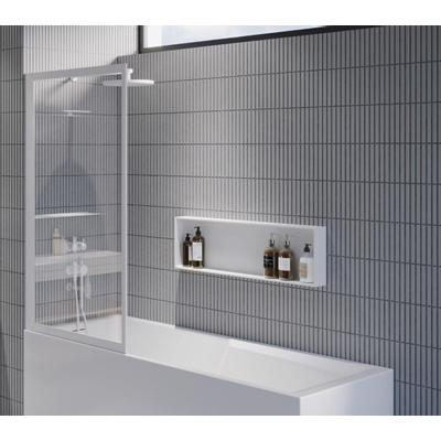 RIHO Lucid GD501 badwand 80x150cm helder glas wit mat