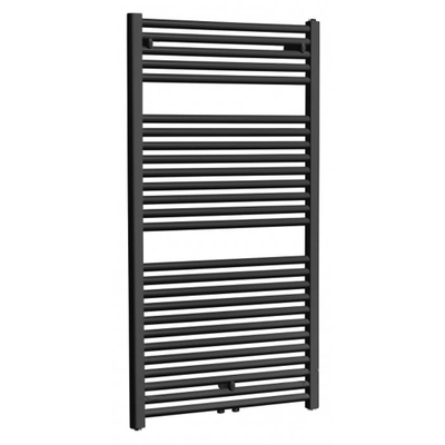 Wiesbaden Elara sierradiator 118.5x60cm m o aansluiting mat zwart SHOWROOMMODEL