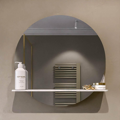 Mondiaz SPOT Badkamerspiegel - rond 60cm - spiegelplanchet - kleur Opalo