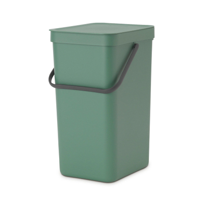 Brabantia Sort & Go Afvalemmer - 16 liter - hengsel - met beugel - fir green