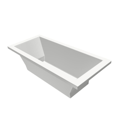 Xenz Society ligbad - 170x75cm - met overloop - zonder afvoer - Acryl Wit