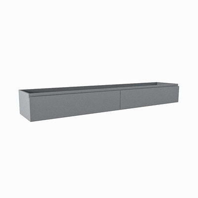 Mondiaz FOGE wastafelonderkast - 200x41x25cm - 2 lades - uitsparing rechts - softclose - Plata