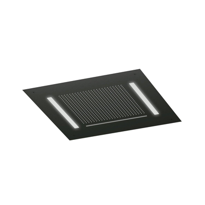 Hotbath Mate Hoofddouche - vierkant - 50x50cm - waterval - LED verlichting - Mat Zwart PVD