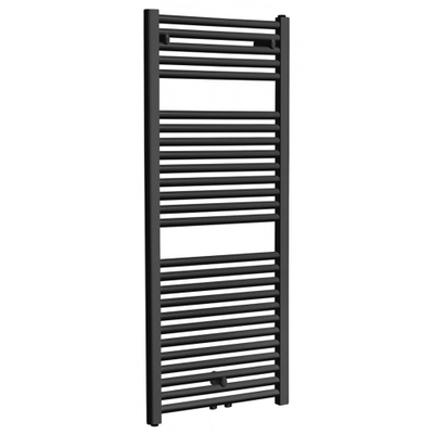 Wiesbaden Elara sierradiator mat-zwart 118.5x45cm midden/onder aansluiting