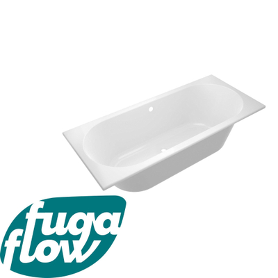 FugaFlow Efficiente Anta Ligbad - 180x80cm - acryl - duo - glans wit