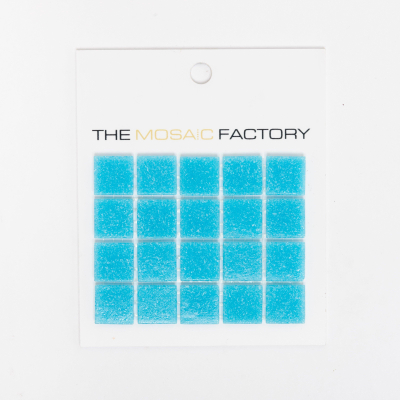 SAMPLE The Mosaic Factory Amsterdam mozaïektegel 2x2x0.4cm voor wand en vloer voor binnen en buiten vierkant Glas Blauw