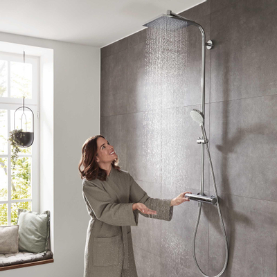 Hansgrohe Crometta E 240 1jet showerpipe met thermostaat chroom