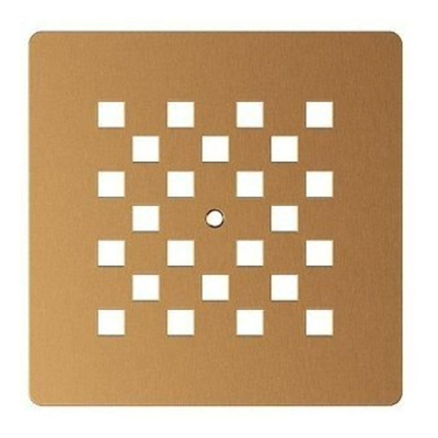 BRAUER Relievo Crag Afvoerrooster - 13.1x13.1x1cm - Goud geborsteld