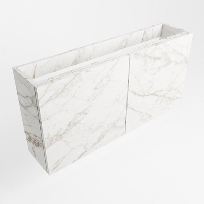 Mondiaz FOWY fonteinonderkast - 100x22x50cm - 2 deuren - push to open - softclose - Carrara