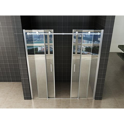 Wiesbaden Slide nis schuifdeur dubbel 1800 x 2000 x 8 mm nano helder glas/chroom