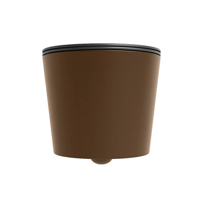 MONDIAZ LAVIE wandclosetpack - 36x53cm - diepspoel - rimless - Rust (bruin) - softclose - quick-release - toiletzitting - Dark grey (grijs)