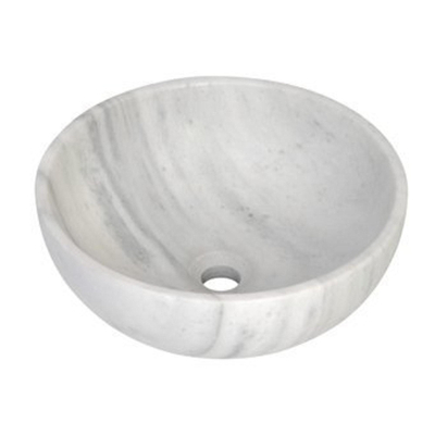 Plieger Round waskom - 38x38x13.6cm - marmer wit