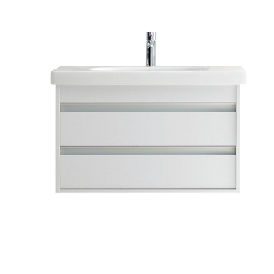 Duravit Ketho Wastafelonderkast 80x45.5x48cm Standaard greep met softclose spaanplaat wit Mat