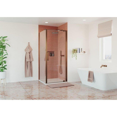 Crosswater Optix Zijwand voor pivotdeur - 80cm - geborsteld brons