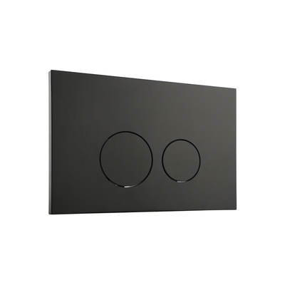 QeramiQ Push Metal Bedieningsplaat - voor Geberit UP320 inbouwreservoir - dualflush - ronde knoppen - metaal zwart mat
