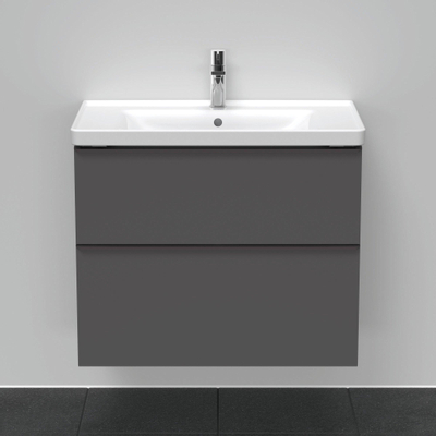 Duravit D-Neo wastafelonderkast 78.4x62.5x45.2cm 2 lades Grafiet Mat