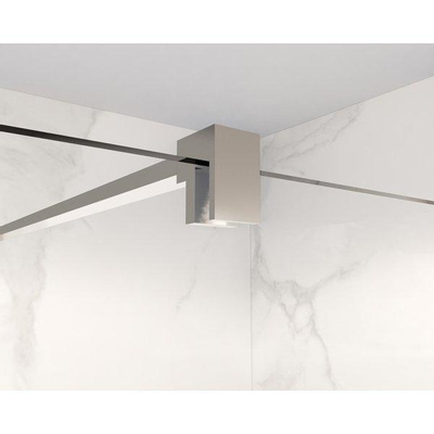 Fortifura Galeria inloopdouche verlengde Stabilisatiestang 200cm los incl. bevestigingsmaterialen - chroom