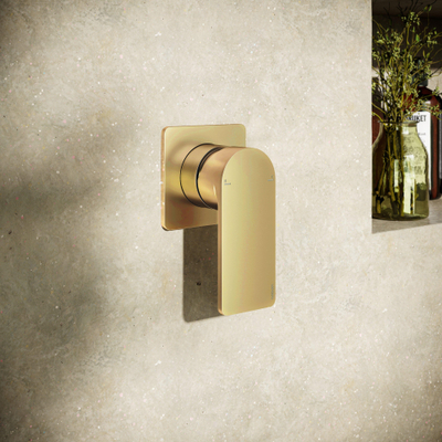 Hotbath Gal Afbouwdeel voor Inbouwdouchemengkraan Geborsteld messing PVD