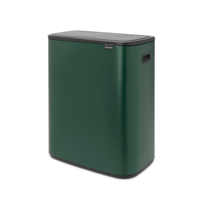 Brabantia Bo Touch Bin Afvalemmer - 2x30 liter - 2 kunststof binnenemmers - pine green