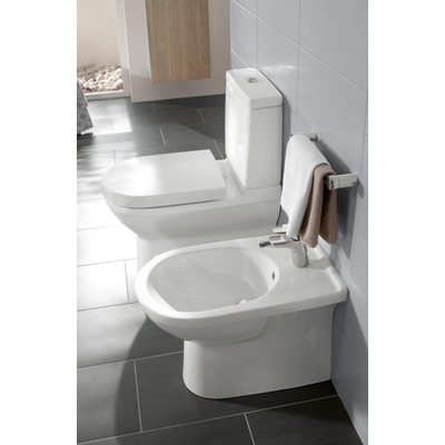 Villeroy en Boch O.novo Compact duoblokreservoir met zij en achteraansluiting ceramic+ wit