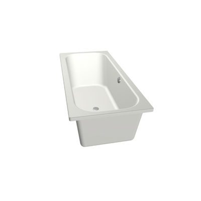 Xenz Aruba ligbad - 170x75cm - met overloop - zonder afvoer - overloop aan andere kant - Acryl Edelweiss