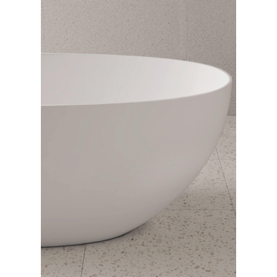 ZEZA Solid Vrijstaand Bad - 170x75cm - solid surface - mat wit