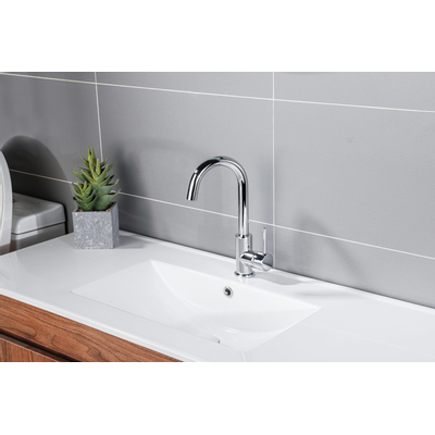 Fortifura Calvi Wastafelmengkraan - hoog - draaibare uitloop - chroom OUTLETSTORE