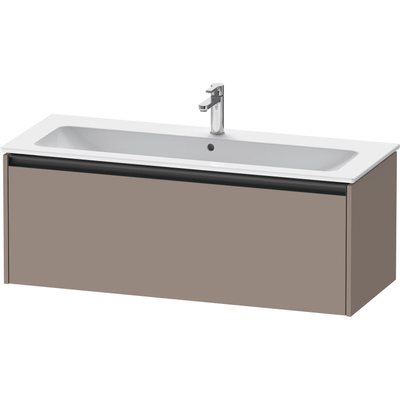 Duravit Ketho 2 wastafelonderbouwkast met 1 lade voor enkele wastafel 121x48x44cm met greep antraciet basalt mat