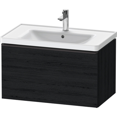 Duravit D-Neo wastafelonderkast 78.4x44x45.2cm 1 lade met softclose Eiken (zwart) Mat