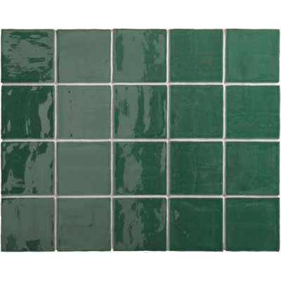 SAMPLE By Goof Wandtegel Oud Hollandse witjes oud groen Vintage Glans Oud Groen