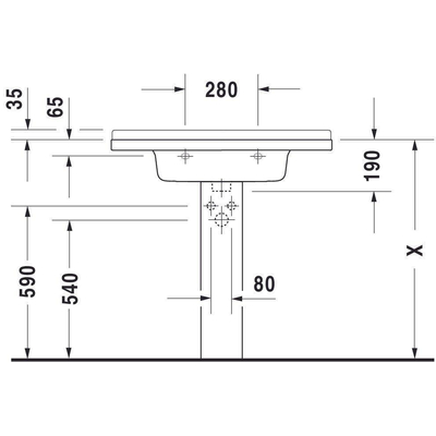 Duravit Philippe Starck 3 meubelwastafel 85x48.5cm met Wondergliss wit