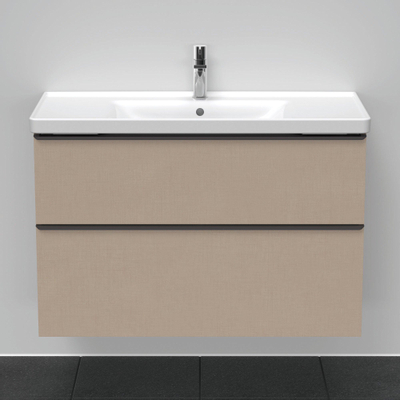 Duravit D-Neo wastafelonderkast 98.4x62.5x45.2cm 2 lades Linnen Mat