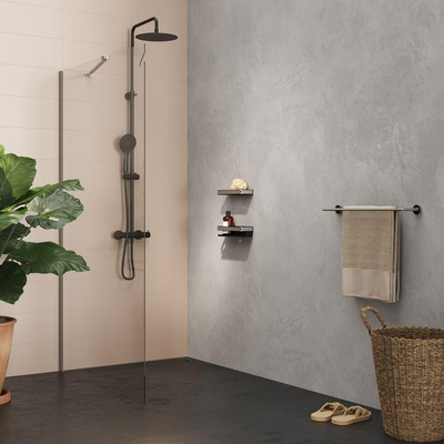 Tiger Cooper Handdoekrek dubbel 652 cm RVS geborsteld Zwart