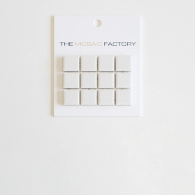 SAMPLE The Mosaic Factory London mozaïektegel 2.3x2.3x0.6cm wandtegel voor binnen en buiten vierkant porselein ongeglazuurd Superwit
