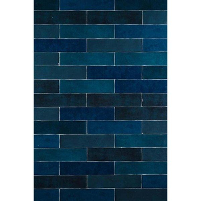 SAMPLE Douglas Jones Atelier Wandtegel 6x25cm 10mm witte scherf Marine