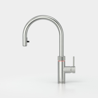 Quooker NL Flex kokendwaterkraan opbouw uitloop draaibaar met uittrekbare uitloop met Combi+ reservoir & Cube reservoir RVS