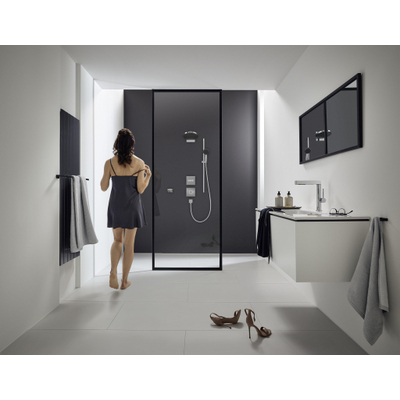 Hansgrohe Finoris wastafelkraan 230 met douche pop-up plug mat wit
