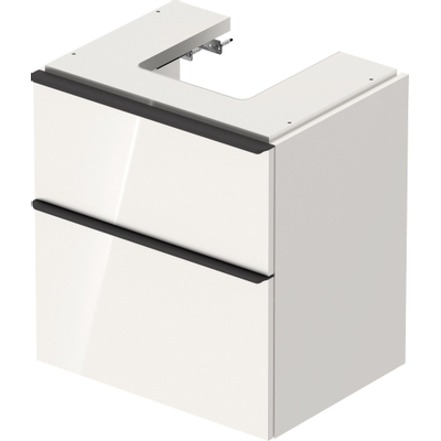 Duravit D-Neo wastafelonderkast 58.4x62.5x44.2cm 2 lades wit Hoogglans