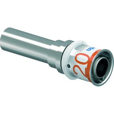 Uponor S-Press Plus pers koppeling overgang 20MLCx15mm CU/RVS