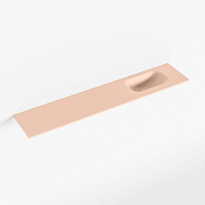 Mondiaz EDEN Fontein - 110x23x0.9cm - wasbak Rechts - zonder kraangaten - voor toiletmeubel - Solid surface - Rosee