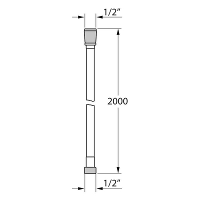 Tiger Basic Doucheslang 200cm Wit