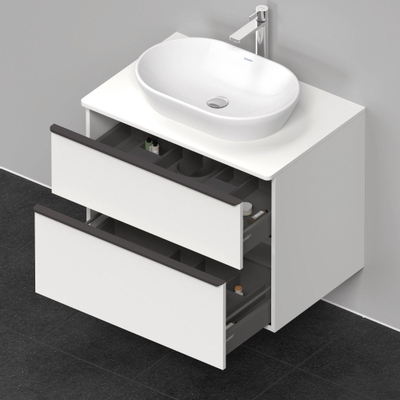 Duravit D-Neo wastafelonderkast 80x66.4x55cm 2 lades wit Mat