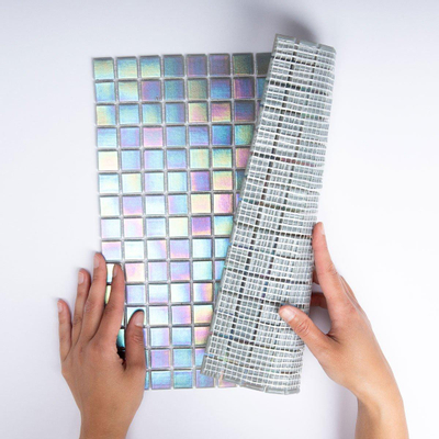 The Mosaic Factory Amsterdam mozaïektegel - 32.2x32.2cm - wand en vloertegel - Vierkant - Glas Dark Grey glans