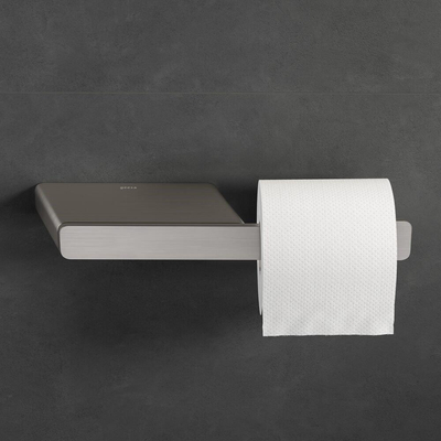 Geesa Shift Toiletrolhouder zonder klep met planchet RVS geborsteld