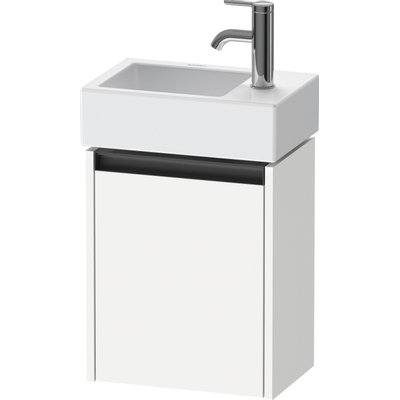 Duravit Ketho 2 wastafelonderbouwkast met 1 deur 36.4x23.8x44cm links, met greep antraciet wit mat