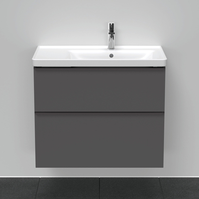 Duravit D-Neo wastafelonderkast 78.4x62.5x45.2cm 2 lades Grafiet Mat