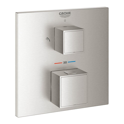 Grohe Grohtherm Cube Mengkraan inbouw - 2 knoppen - mengkraan - supersteel